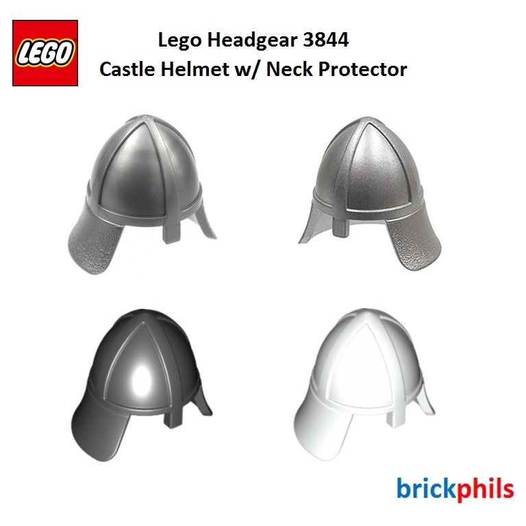 Lego ® Accessoire Castle Casque Guerrier 76764 épée Silver Metal Helmet 3844 