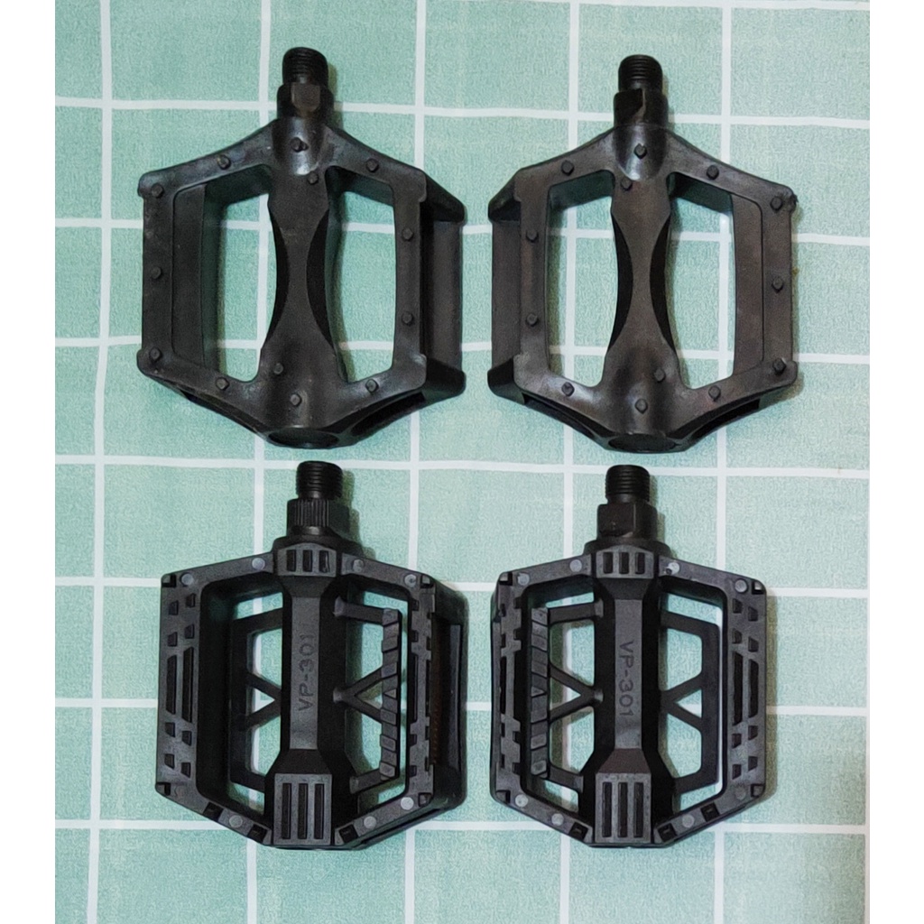 Bike Pedal Plastic Size 9 16 MTB Pedal Pair With Reflector Shopee 
