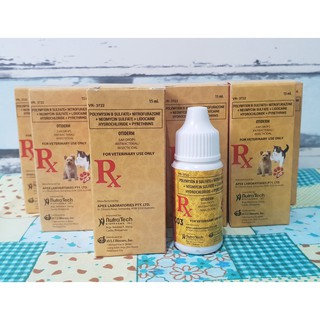 Otiderm Antibacterial and Insecticidal Ear Drops for Dogs and Cats (15ml)