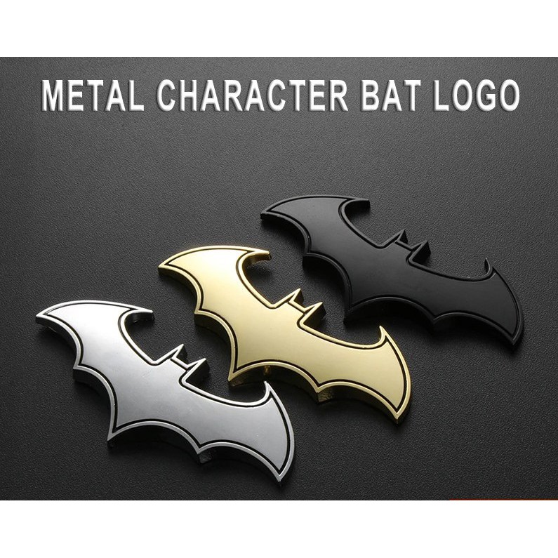 Ready stock】3D Metal Bats Car stickers metal car logo badge badge Last Batman  logo stickers decals | Shopee Philippines
