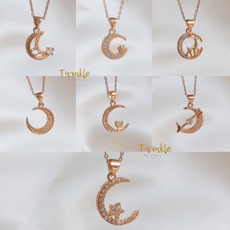 Moon necklace Collection |Twinklesidejewelry | Shopee Philippines