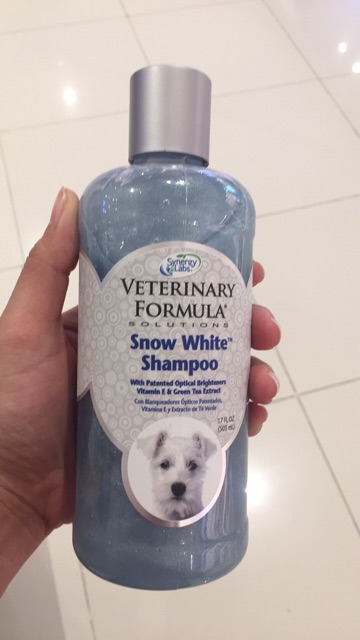 white on white dog shampoo