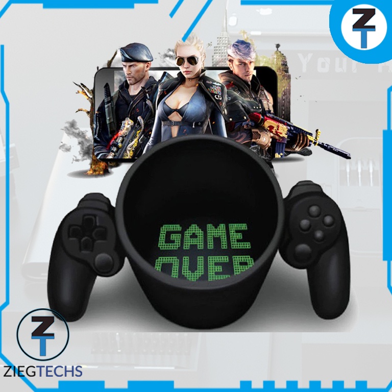 3D Creative Game Over Coffee Mug Game Controller Handle Mug Ceramic Cup