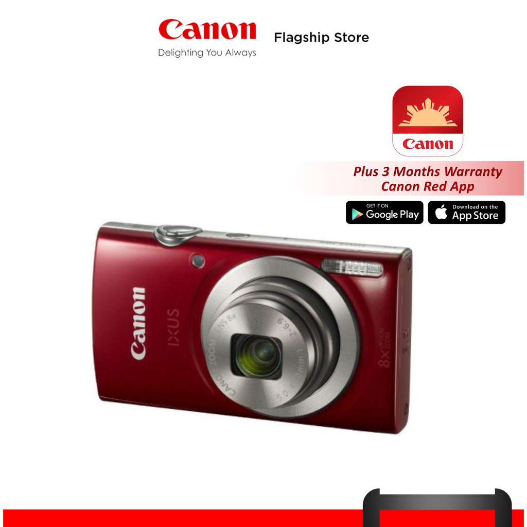 Canon IXUS 185 Compact Digital Camera (Red) Shopee Philippines