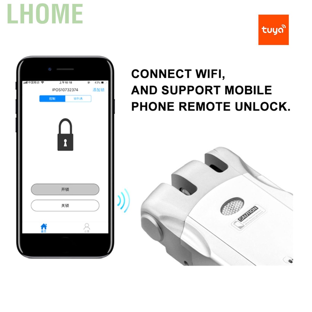 Lhome Wafu 010 Pro Electric Door Lock Wireless Control With Remote Open Close Smart Security Easy Installing