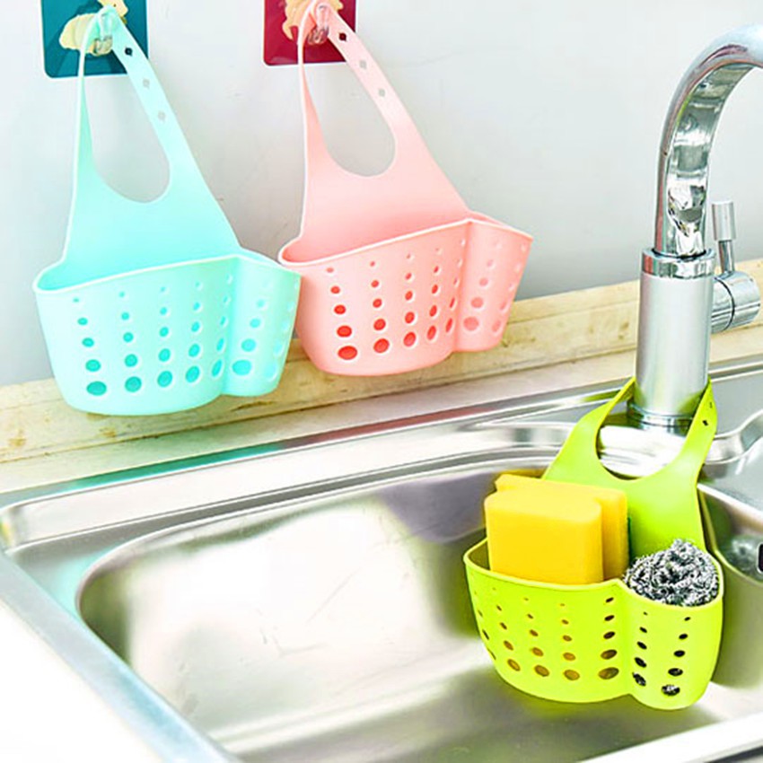 Ehome Hanging Drain Bag Basket Bath Storage Tool Sink Holder