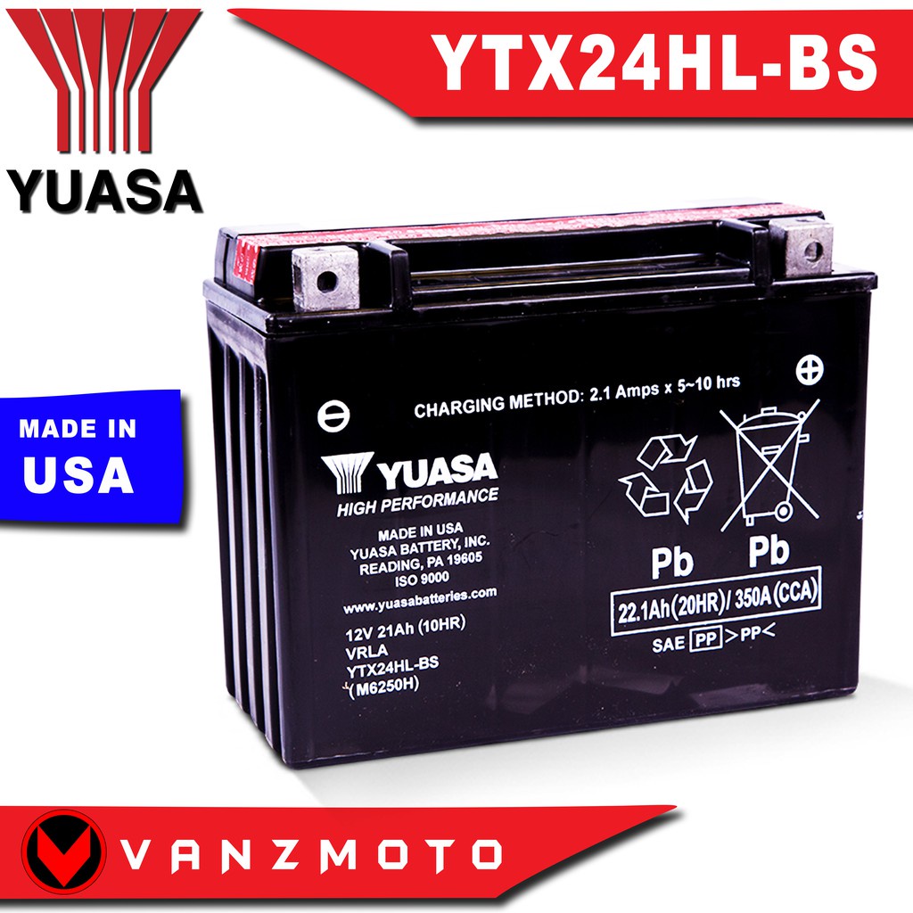 Yuasa YTX24HL-BS Motorcycle Battery (USA) | Shopee Philippines