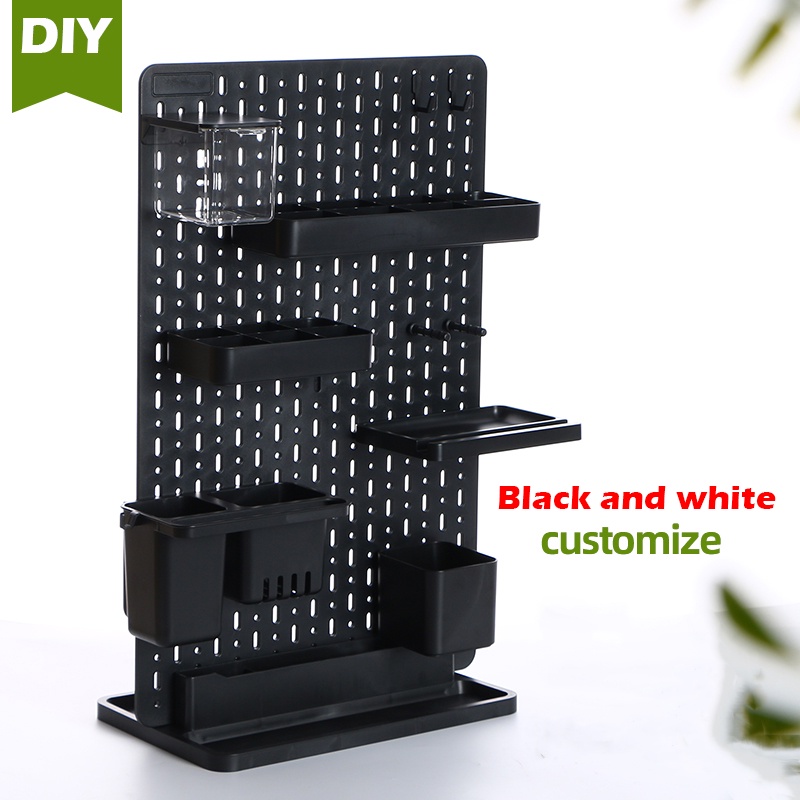 Pegboard,DIY Peg Board Desk Organizer,Wall Shelf No Drill,Home Decor