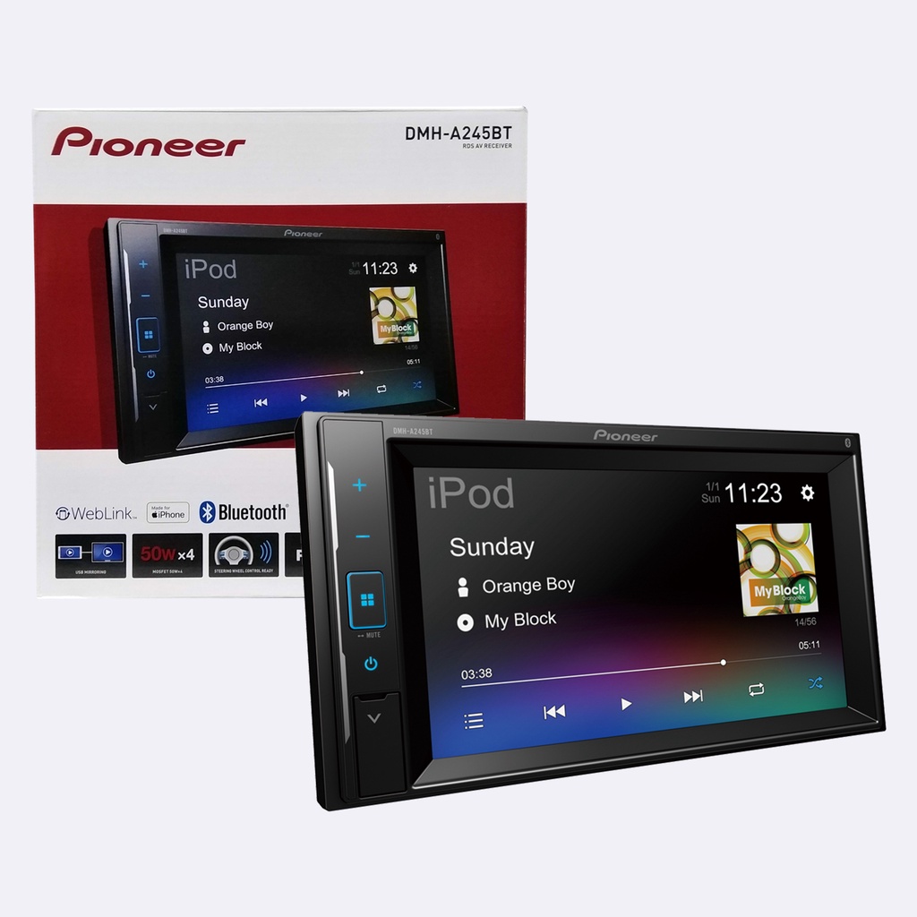 Original Pioneer Car Stereo DMHA245BT / Digital Media AV Receiver with