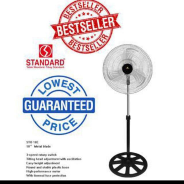 Standard stand fan 18 (sto 18) metal blade Shopee Philippines