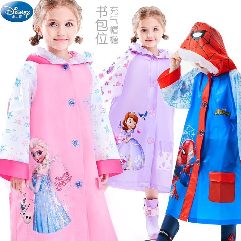 Disney Frozen Children's raincoats boys and girls primary school kids