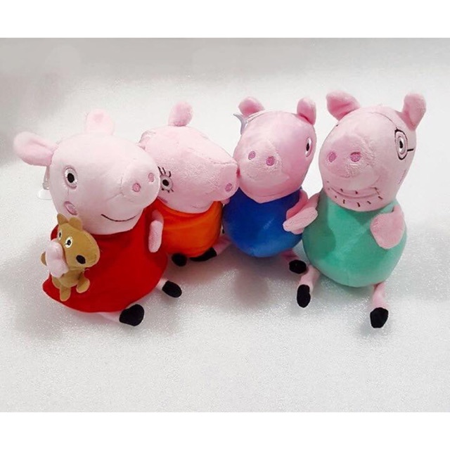 peppa pig family plush toy 4pcs set