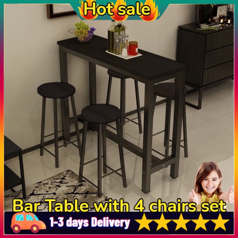 Kruzo Dolcevita Bar Table With 4 Chairs, Bar Height Dining Table And Chair Set Philippines