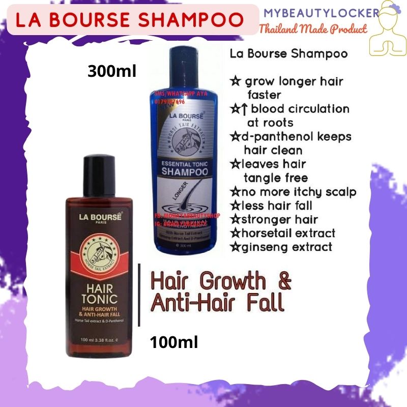 La Bourse Tonic Essence Shampoo 300ml /Hair Tonic 100ml made out of natural Ginseng, DPanthenol
