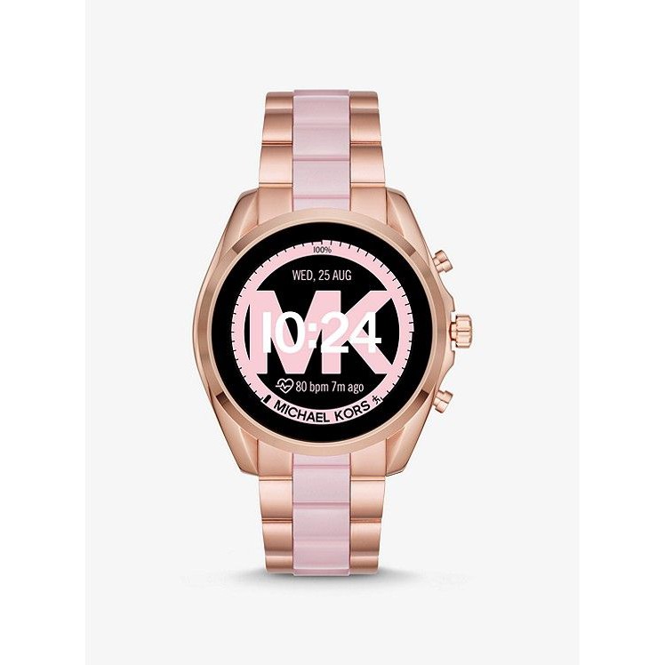 mk bradshaw smartwatch rose gold