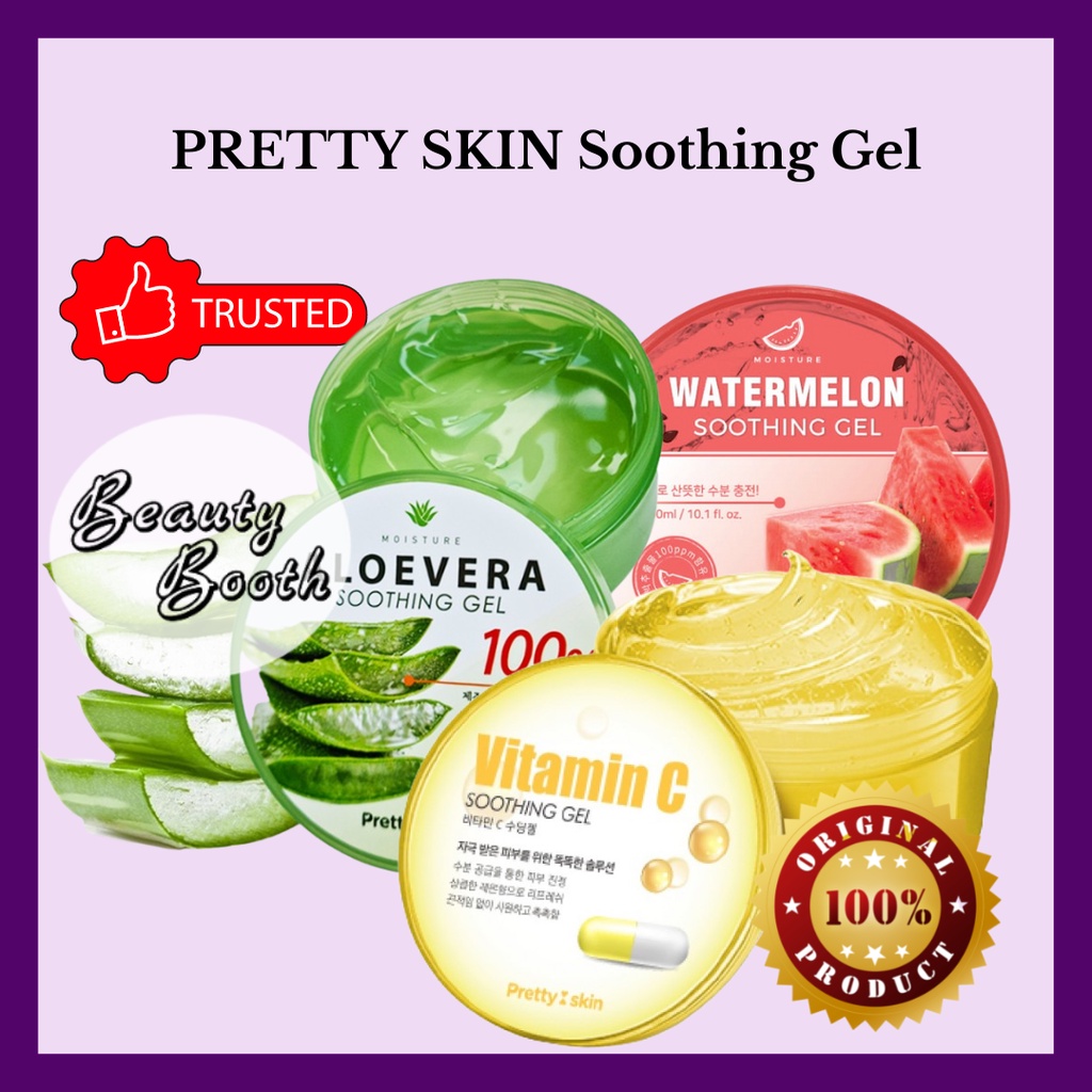 Pretty SKIN Soothing Gel Aloe Vera Vitamin C Strawberry Shopee Philippines