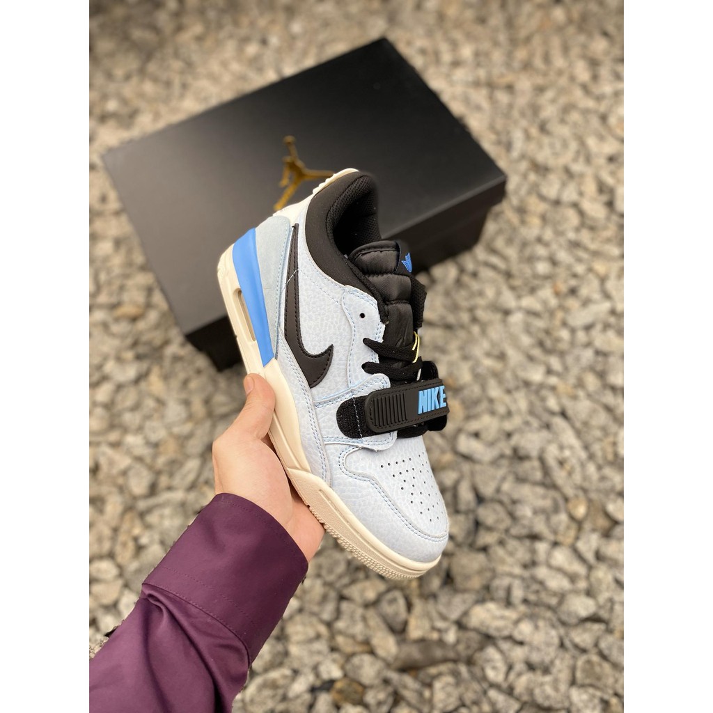 0air Jordan Legacy 3 In 1 312 University Blue Has A Staggered Design Its Name Shows The Shoe Elements It Contains 312 Corresponds To Air Jordan 3 Air Jordan 1 And Air Trainer 2