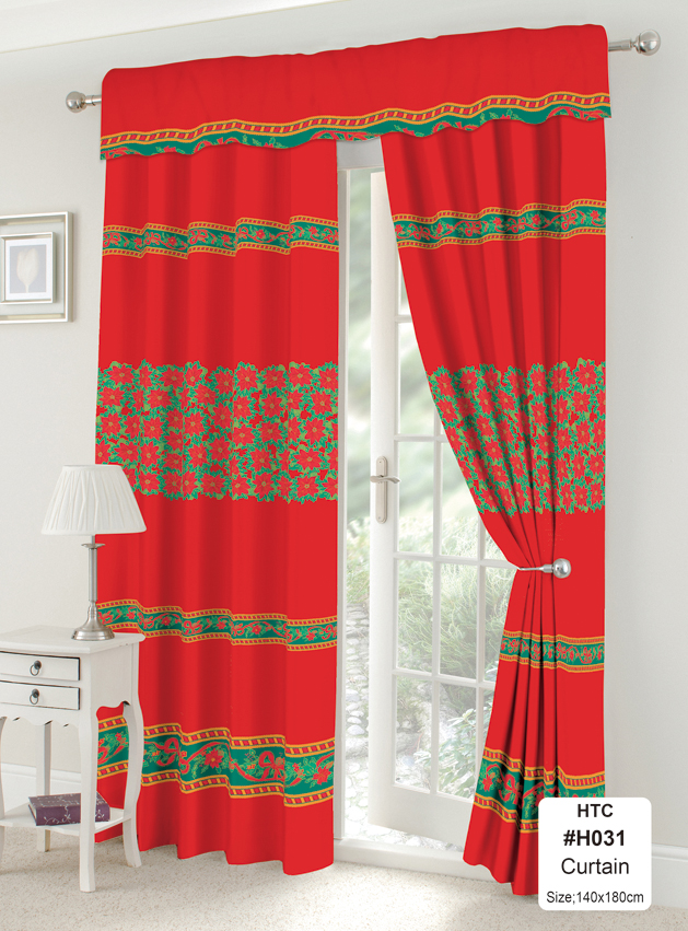 Plain Curtains Christmas Home Decor Red Green Curtain Sales Room Window