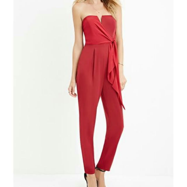 forever 21 red jumpsuit