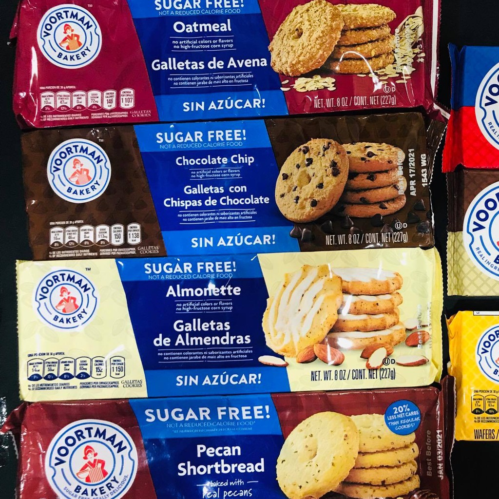 Voortman Sugar Free Oatmeal And Wafer Cookies 227g Diabetic Keto 