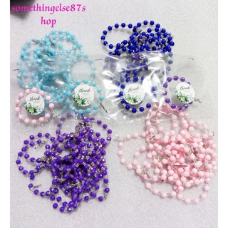Mini bracelet,w/metal cross,thank your sticker,and Plastic pouch,