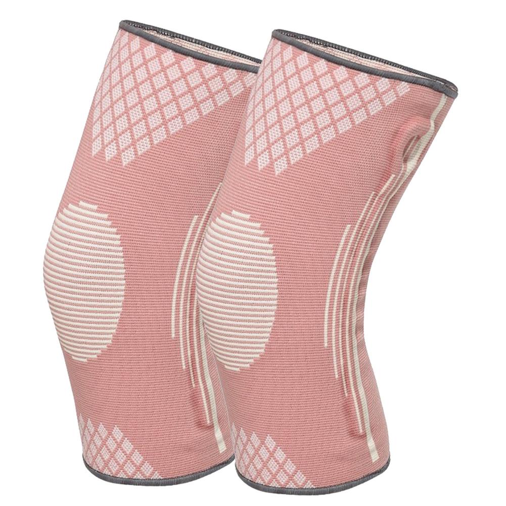 2pc Pink Knee Pad Knee Support Compression Sleeve Brace Elastic