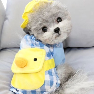【Free Hat】Cute Dog Shirt With Yellow Duck Bag  damit ng aso Pets clothes Puppy costume 【XS-XXL Various Dog/Cat Shirt】