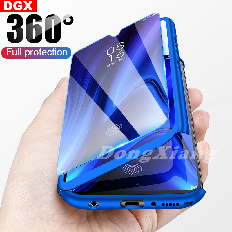 360 Full Body Hard Phone Case For Oppo A12 A7 A5 A5s A3s A9 A5 2020 F7 F9 C11 With Tempered