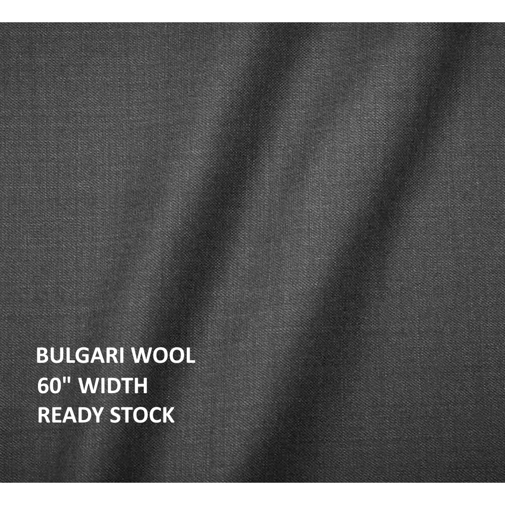 Bulgari Wool Fabric BLACK ONLY (60