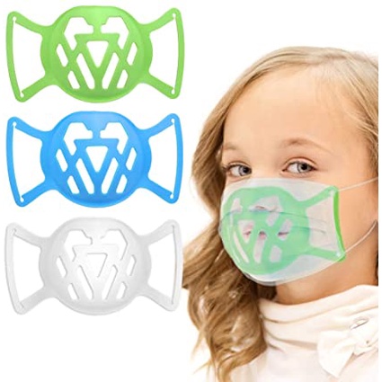 Child 3D Face Mask Bracket Silicone Internal Support Holder Frame, Increase Breathing Talking Space
