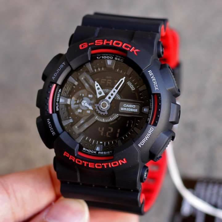 g shock black red