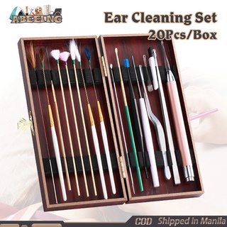 20Pcs/Set Ear Wax Removal Kit Ear Picking Tool Ear Picker Ear Care Tools Goose Feather Ear Pick Stic