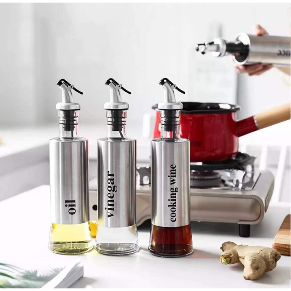 MABELPH 300 ml Dispenser Stainless Steel Vinegar, Oil, Sauce Kitchen