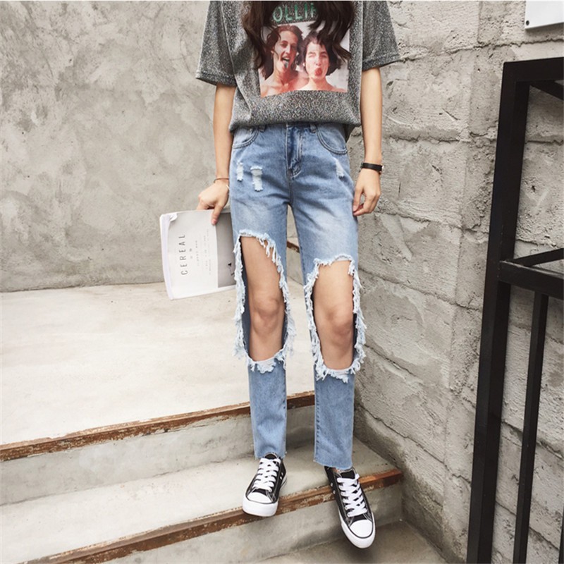 full ripped jeans