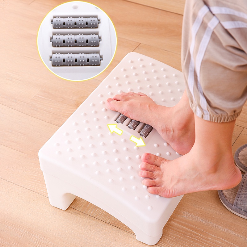 OFNATURE Ergonomic Under Desk Foot Rest Footrest with Massage Rollers