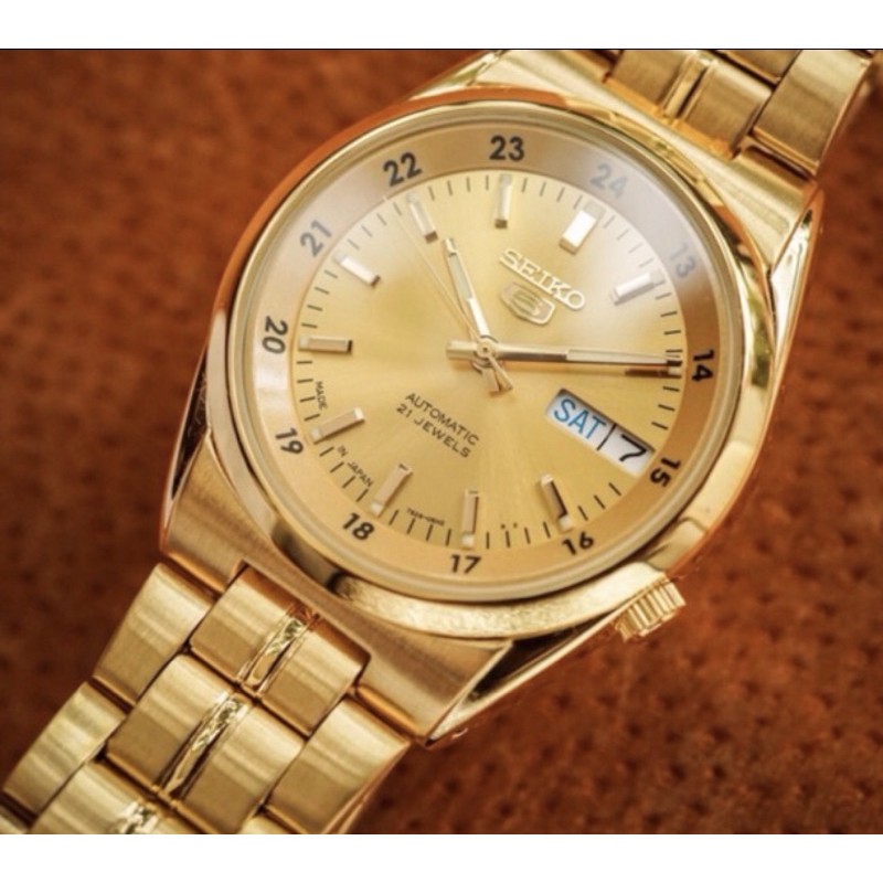 Seiko 5 Made in Japan SNK574 Gold Tone Automatic Watch SNK574J1 ...