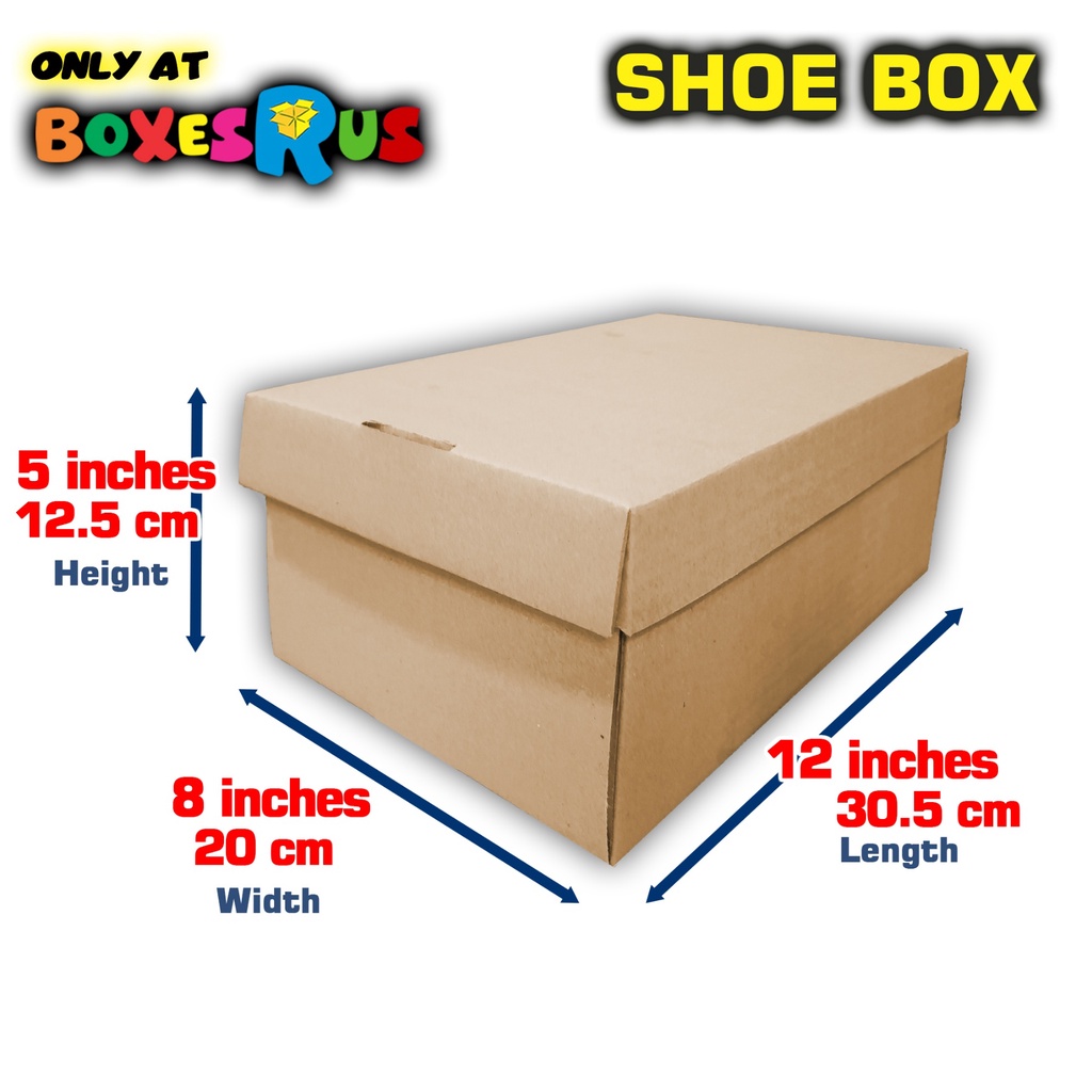 Average Shoe Box Size Cm