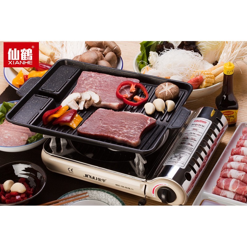 Korean Rectangular Grill Pan BBQ GRILL Samgyupsal Barbeque Grill Plate