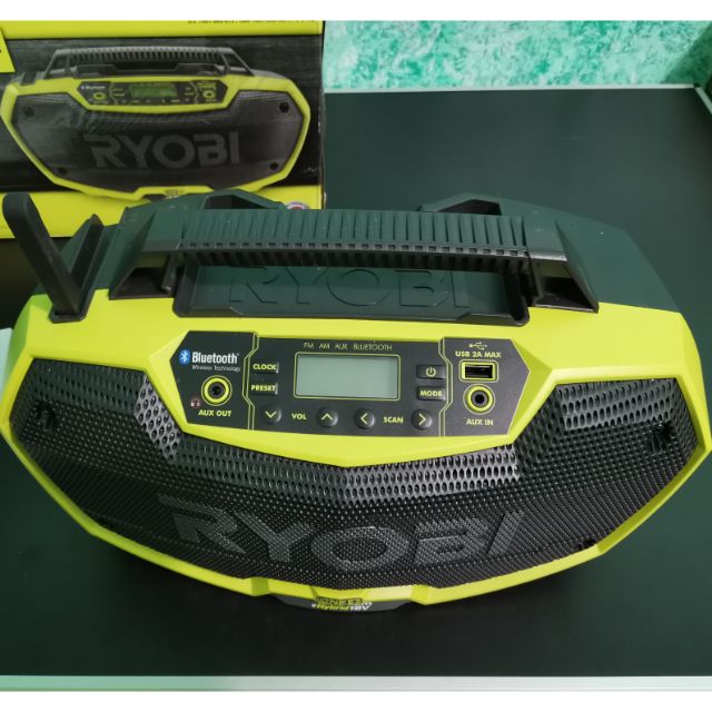 ryobi one  18v hybrid 2 speaker radio with bluetooth
