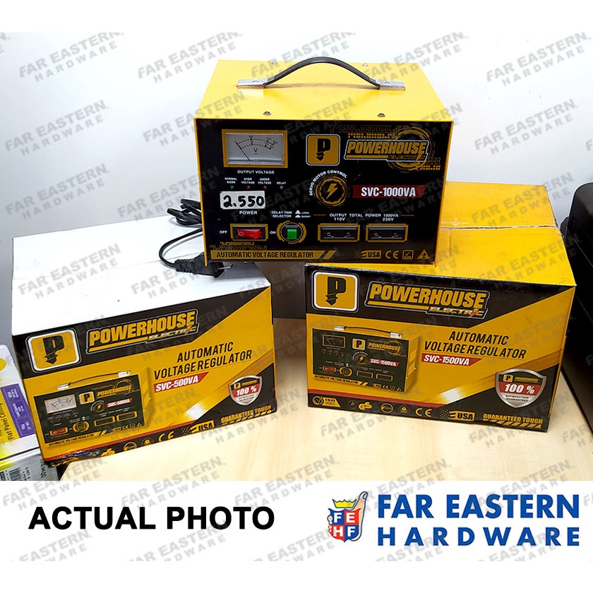 POWERHOUSE Automatic Voltage Regulator AVR 500VA 1000VA 1500VA