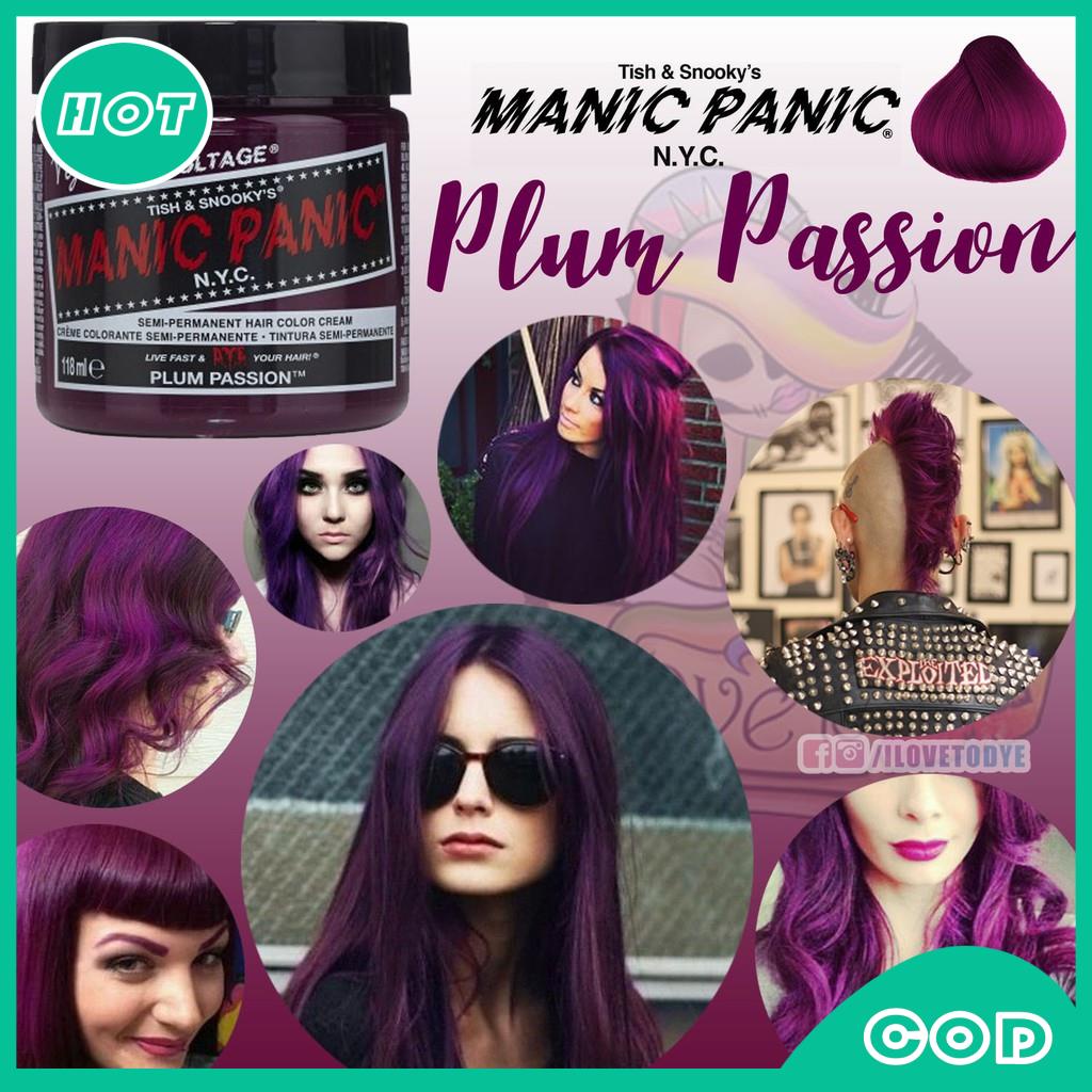 Plum Passion ○ Manic Panic Semi-Permanent Red Violet Hair Dye -  ilovetodyehair dye | Shopee Philippines