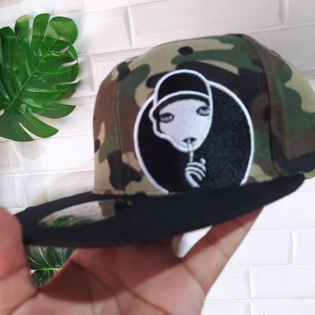 Victoria Court Bull Cap BullCap Hat Snap Back SnapBack Embroidered UniSex Camouflage SnapBack
