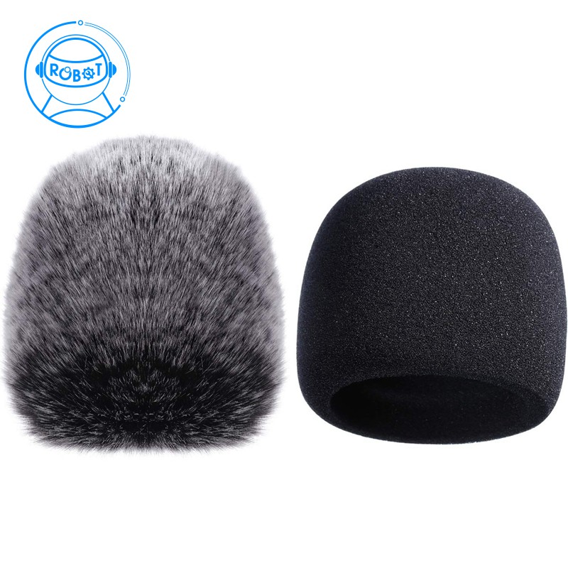 Mic Cover For Blue Yeti,Yeti Pro(Sponge And Furry Windscreen, 2 Pack