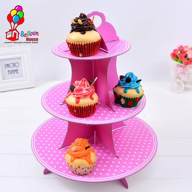 Balloon House cupcake stand pink blue cupcake stand Party Decoration