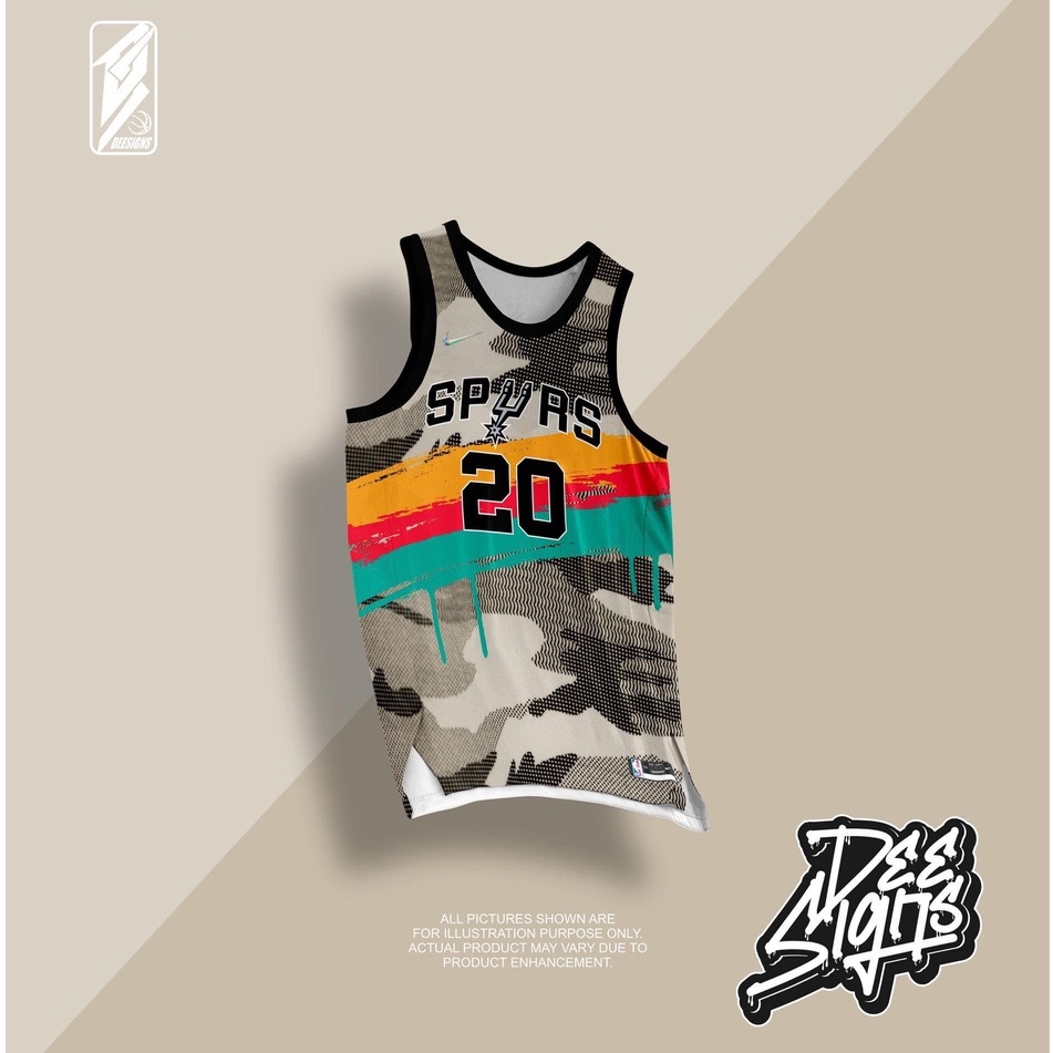 SPURS 09 basketball jersey full sublimation jersey fanwear | Shopee ...