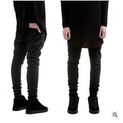 black pencil fit jeans