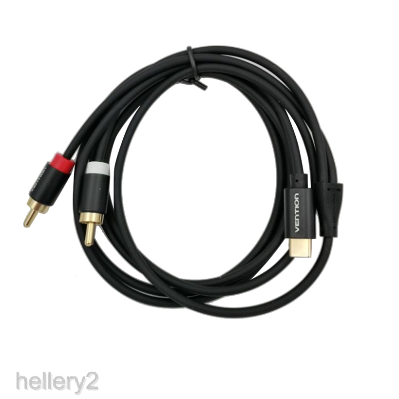 USB C Devices to 2 RCA Adapter Cable Aux Auxiliary Connect Speaker