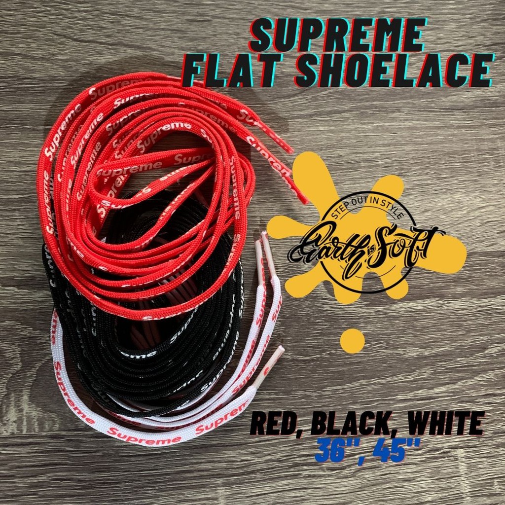 SUPREME FLAT SHOELACE SNEAKER ACCESSORIES EARTH IS