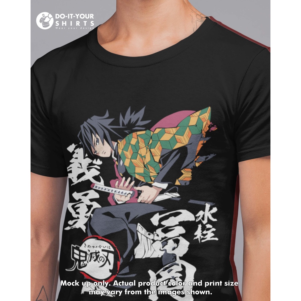 Kimetsu No Yaiba Demon Slayer Giyu Unisex Tshirt Black | Shopee Philippines