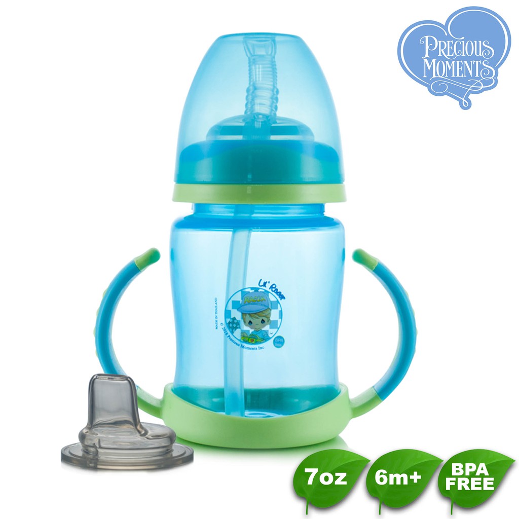 Precious Moments 2 Stage Cup with Handle Straw Cup Soft Spout Cup